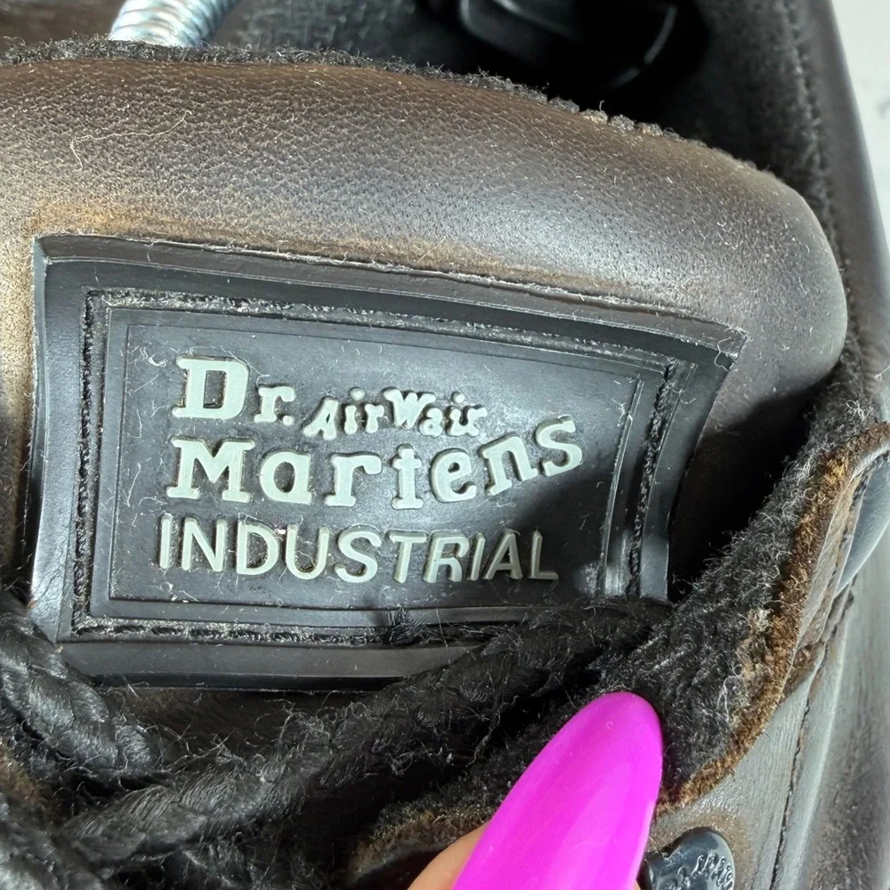 Dr. Martens Industrial Brown Leather Work Shoes 8933 Slip Resistant Mens 12 VTG